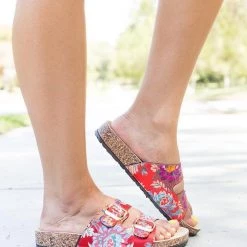 Bamboo Shoes Newest Arrivals Fun Double Buckle Fashion Sandals