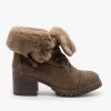 Bamboo Shoes Newest Arrivals Fur Cuff Combat Boots