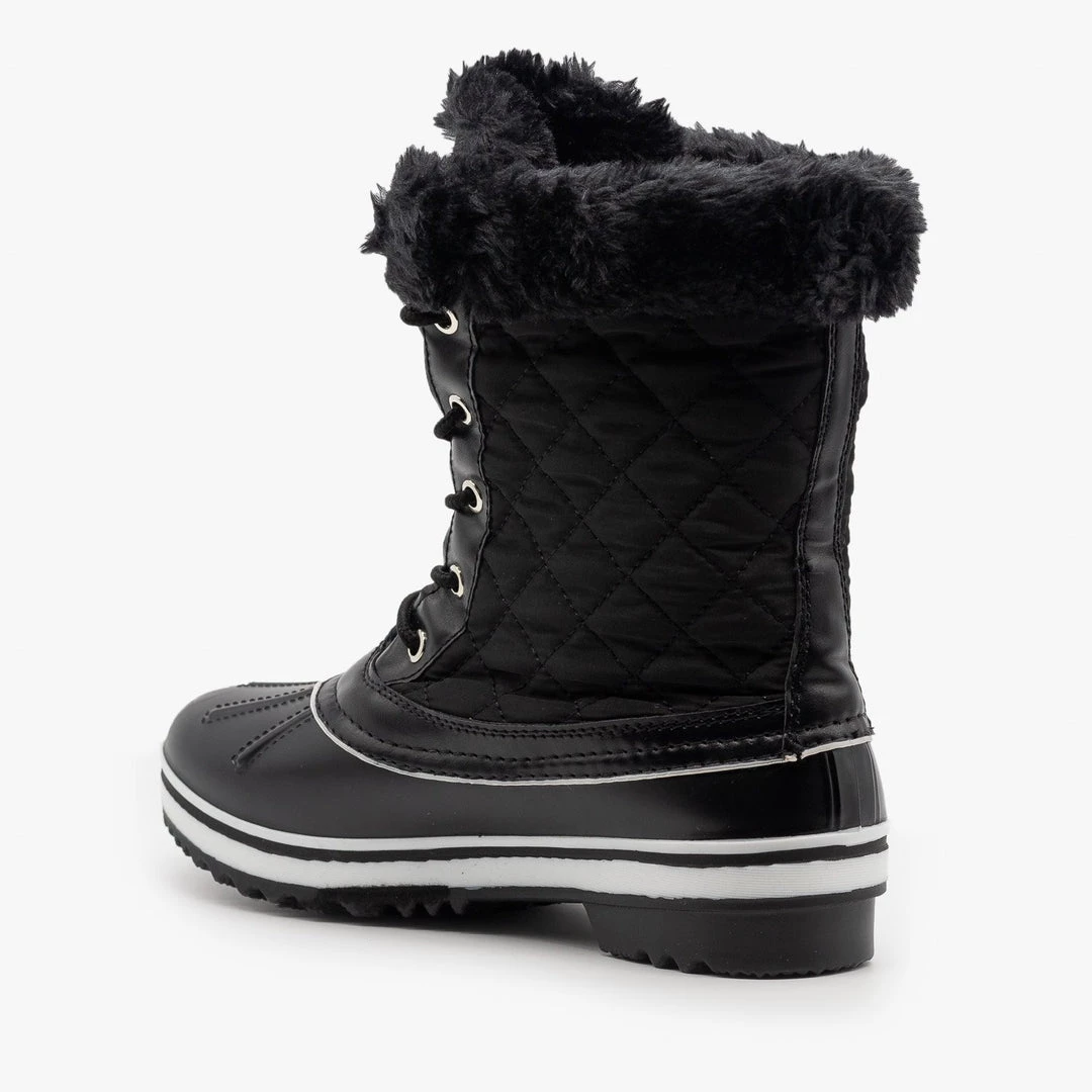 Forever Fur Cuff Quilted Snow Boots 5 Forever Fur Cuff Quilted Snow Boots