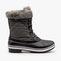 Forever Fur Cuff Quilted Snow Boots 8 Forever Fur Cuff Quilted Snow Boots