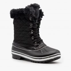 Forever Fur Cuff Quilted Snow Boots 9 Forever Fur Cuff Quilted Snow Boots
