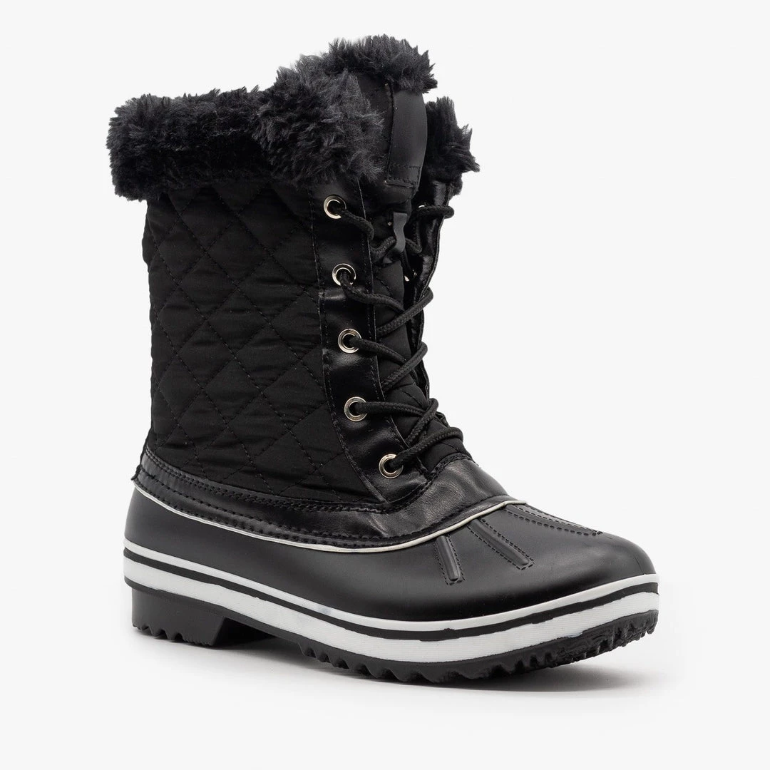 Forever Fur Cuff Quilted Snow Boots 4 Forever Fur Cuff Quilted Snow Boots