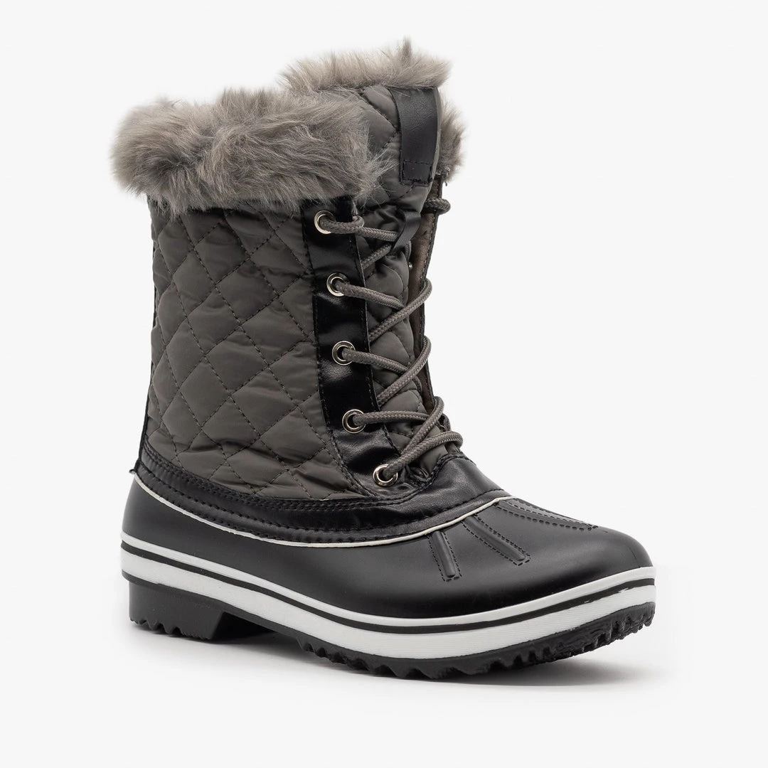 Forever Fur Cuff Quilted Snow Boots 1 Forever Fur Cuff Quilted Snow Boots