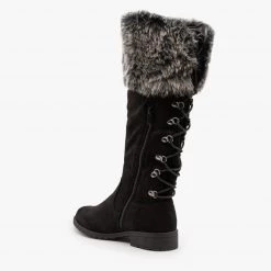 Top Moda Fur Cuffed Riding Boots FINAL SALE