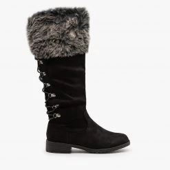Top Moda Fur Cuffed Riding Boots FINAL SALE