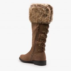 Top Moda Fur Cuffed Riding Boots FINAL SALE