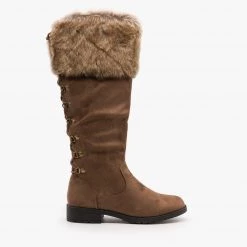 Top Moda Fur Cuffed Riding Boots FINAL SALE