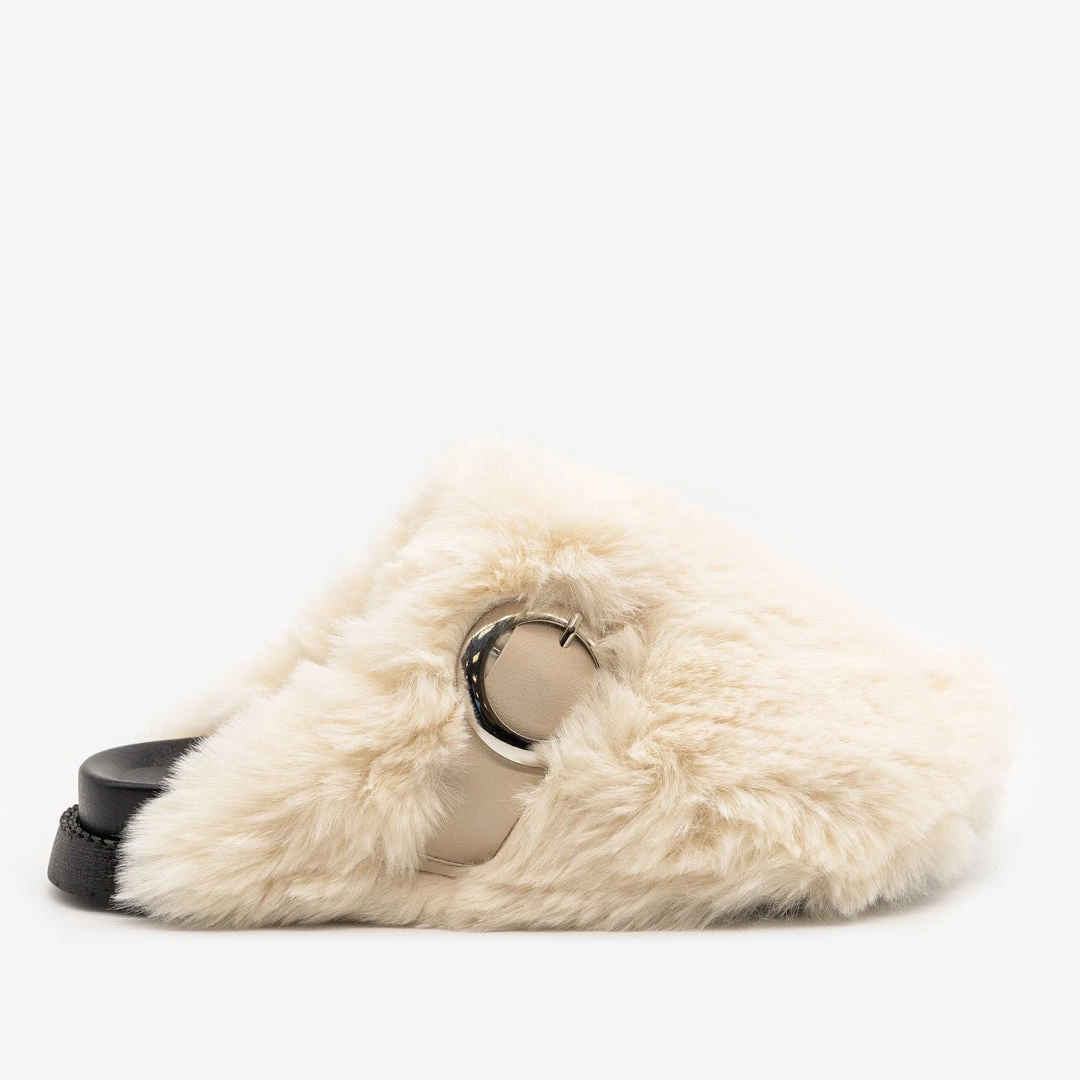 H2K Shoes Furry Buckled Slippers 10 H2K Shoes Furry Buckled Slippers