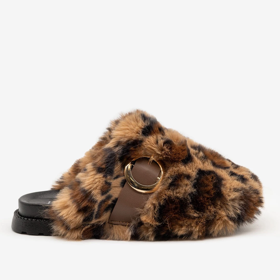 H2K Shoes Furry Buckled Slippers 7 H2K Shoes Furry Buckled Slippers