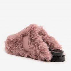 H2K Shoes Furry Buckled Slippers 17 H2K Shoes Furry Buckled Slippers