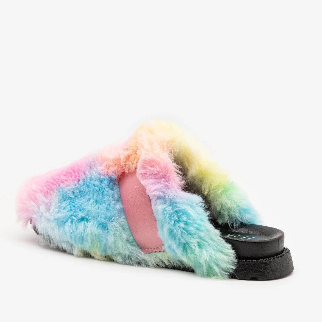 H2K Shoes Furry Buckled Slippers 2 H2K Shoes Furry Buckled Slippers
