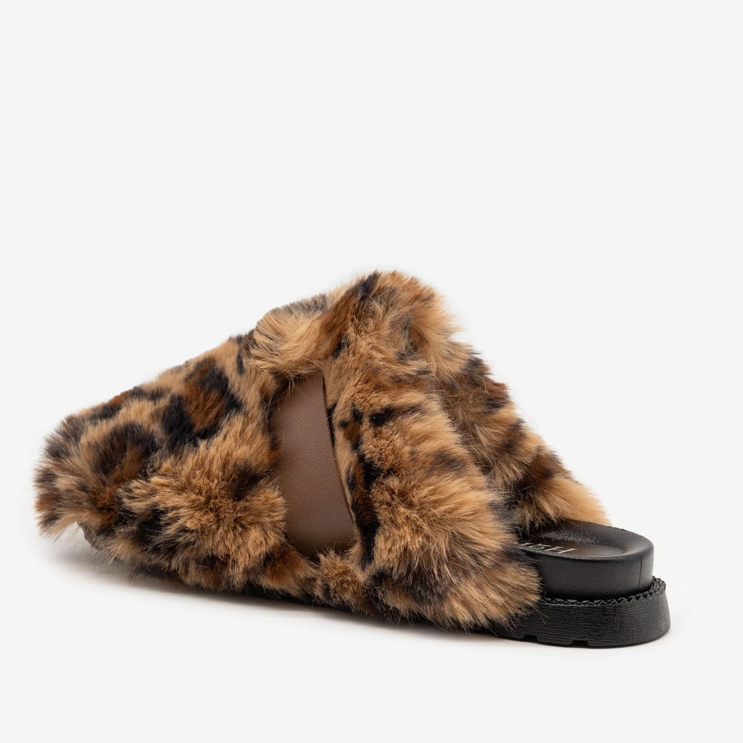 H2K Shoes Furry Buckled Slippers 9 H2K Shoes Furry Buckled Slippers