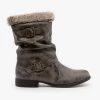 Unilady Furry Cuff Buckle Boots FINAL SALE