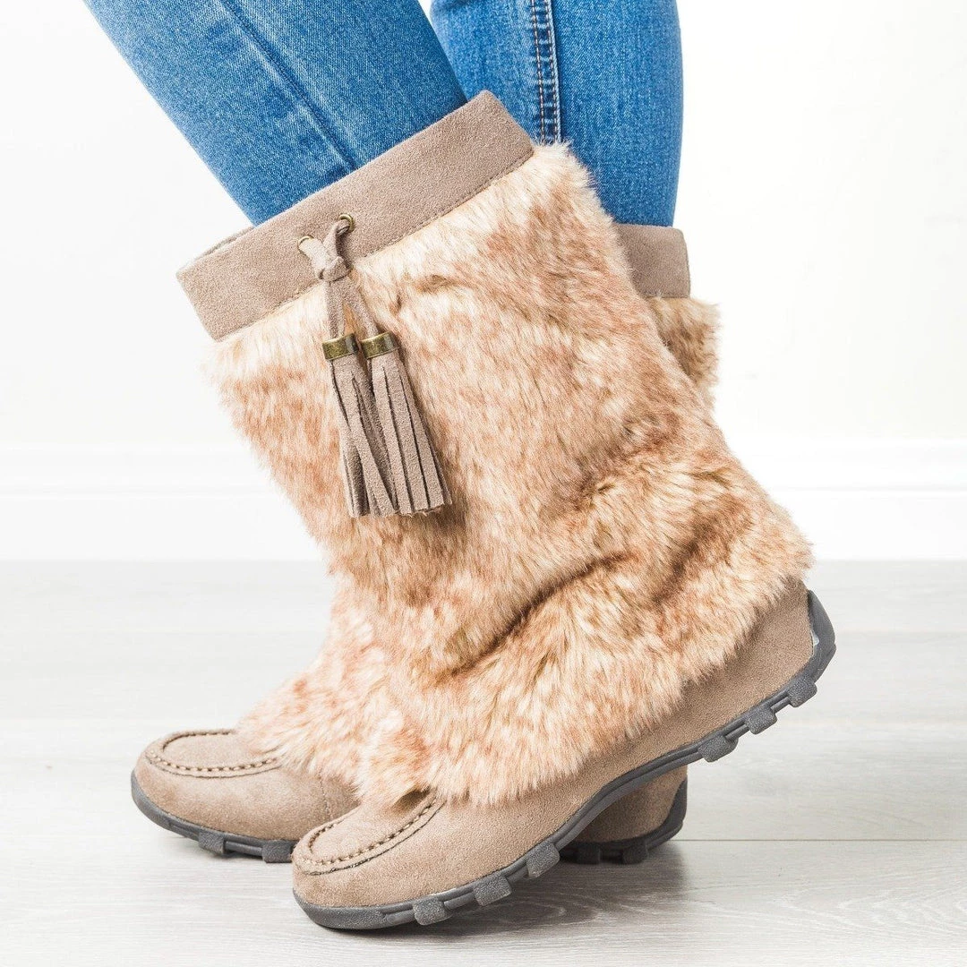 Soda Shoes Furry Mid-Calf Boots Newest Arrivals 1 Soda Shoes Furry Mid-Calf Boots Newest Arrivals