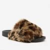 H2K Shoes Furry Open Toe Slides