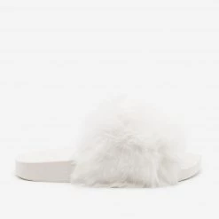 H2K Shoes Furry Open Toe Slides
