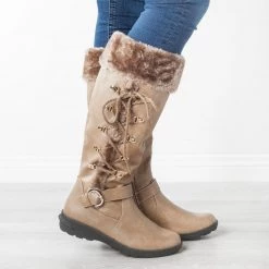 Forever Newest Arrivals Furry Side-Laced Boots