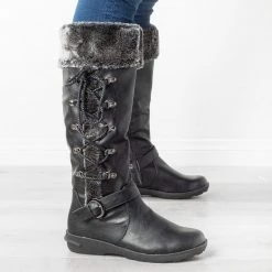 Forever Newest Arrivals Furry Side-Laced Boots