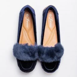 Forever Fuzzy Velvet Loafer Flats Newest Arrivals