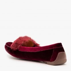 Forever Fuzzy Velvet Loafer Flats Newest Arrivals