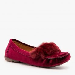 Forever Fuzzy Velvet Loafer Flats Newest Arrivals