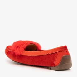 Forever Fuzzy Velvet Loafer Flats Newest Arrivals