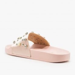 Soho Girls Gem Studded Silky Slides