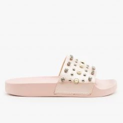 Soho Girls Gem Studded Silky Slides
