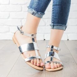 Dollhouse Shoes Newest Arrivals Geo Faux Leather Sandals