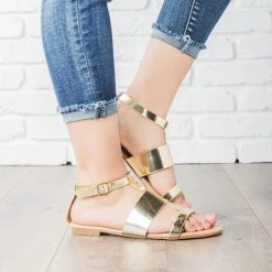 Dollhouse Shoes Newest Arrivals Geo Faux Leather Sandals