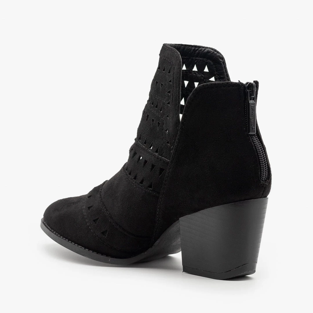 Nature Breeze Newest Arrivals Geometric Laser Cut Ankle Booties 5 Nature Breeze Newest Arrivals Geometric Laser Cut Ankle Booties