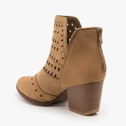 Nature Breeze Newest Arrivals Geometric Laser Cut Ankle Booties 15 Nature Breeze Newest Arrivals Geometric Laser Cut Ankle Booties