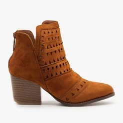 Nature Breeze Newest Arrivals Geometric Laser Cut Ankle Booties 10 Nature Breeze Newest Arrivals Geometric Laser Cut Ankle Booties