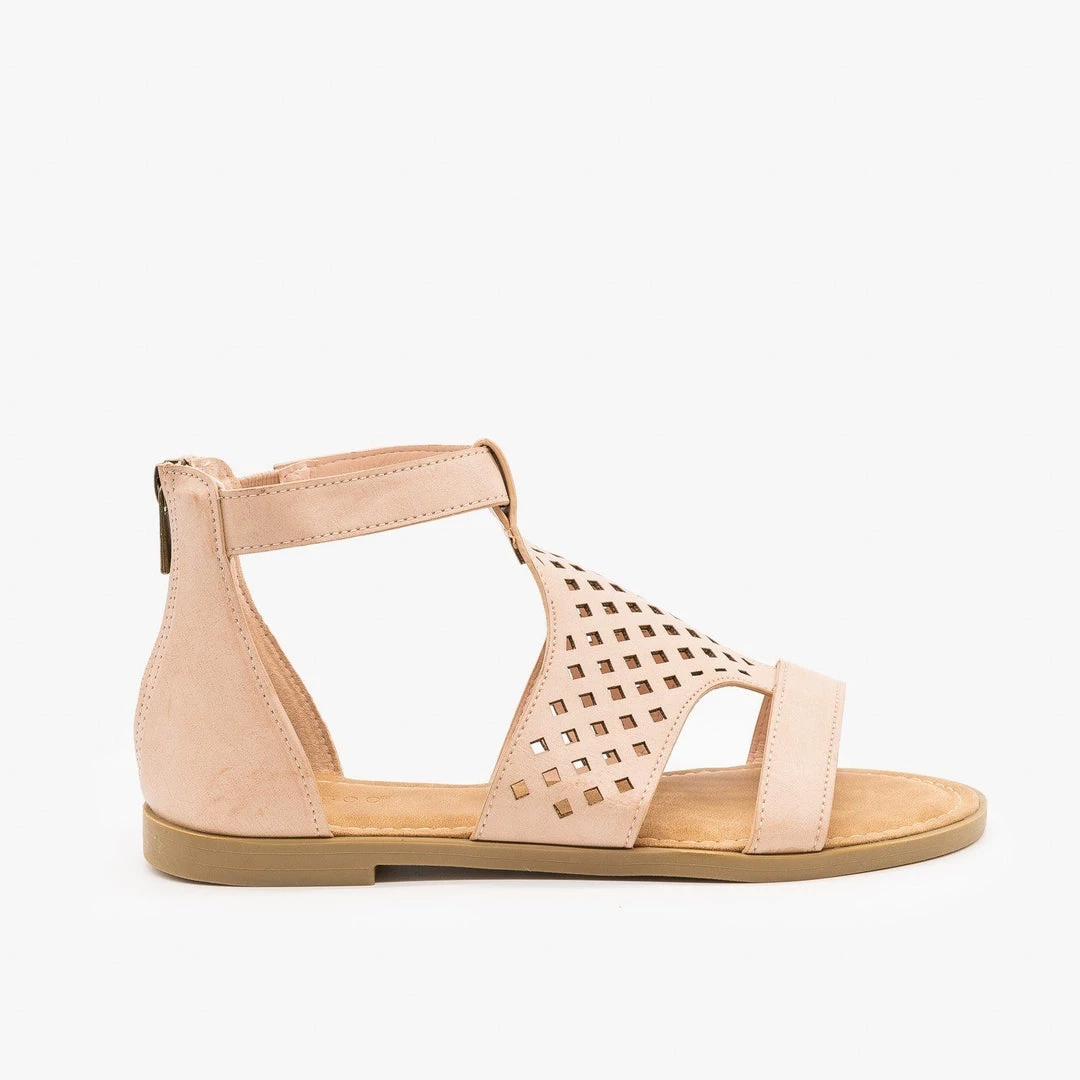 Bamboo Geometric Laser Cut Sandals Newest Arrivals 3 Bamboo Geometric Laser Cut Sandals Newest Arrivals