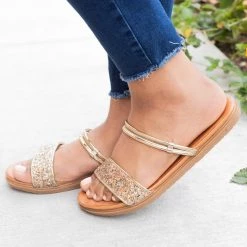 Forever Newest Arrivals Gina Glitter Slip-On Sandals 6 Forever Newest Arrivals Gina Glitter Slip-On Sandals