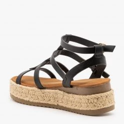 Bamboo Shoes Gladiator Espadrille Flatform Sandals