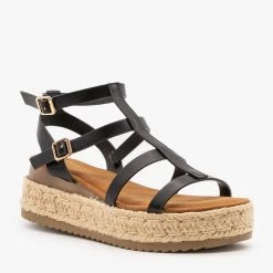 Bamboo Shoes Gladiator Espadrille Flatform Sandals