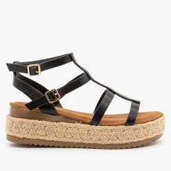 Bamboo Shoes Gladiator Espadrille Flatform Sandals