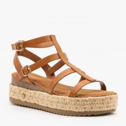 Bamboo Shoes Gladiator Espadrille Flatform Sandals