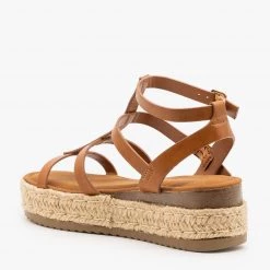 Bamboo Shoes Gladiator Espadrille Flatform Sandals