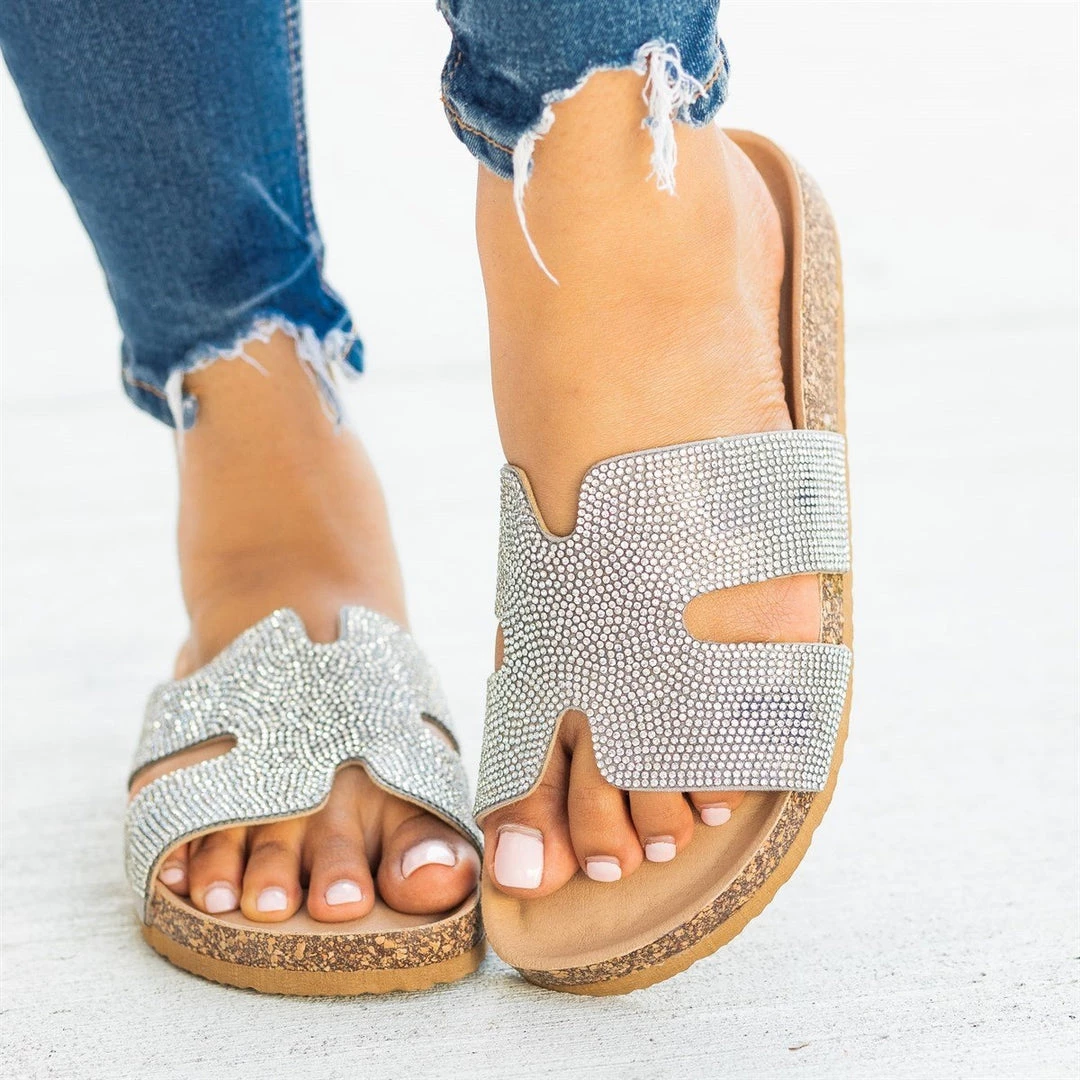 Soho Girls Newest Arrivals Glam Cutout Comfy Cork Slides 4 Soho Girls Newest Arrivals Glam Cutout Comfy Cork Slides