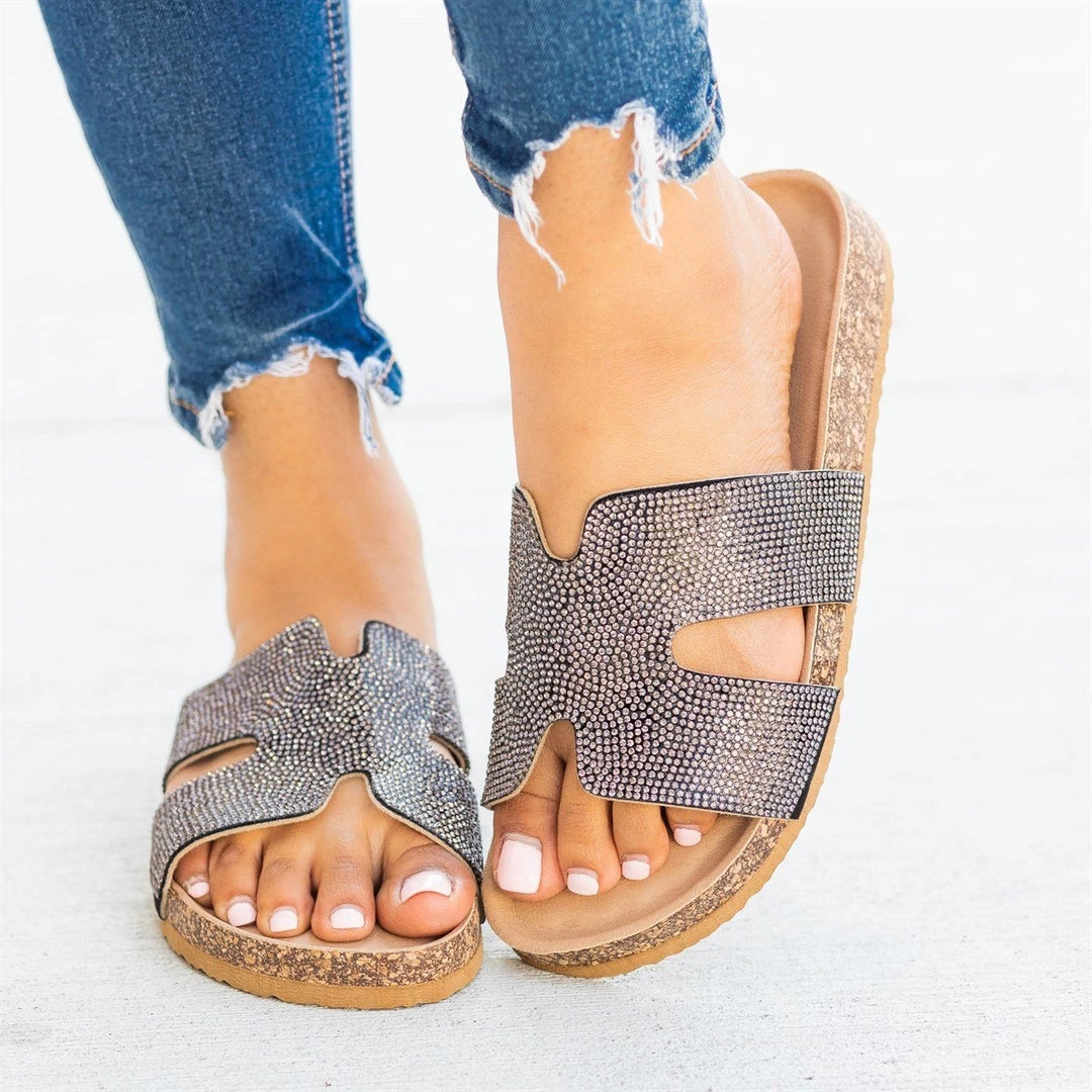 Soho Girls Newest Arrivals Glam Cutout Comfy Cork Slides 8 Soho Girls Newest Arrivals Glam Cutout Comfy Cork Slides