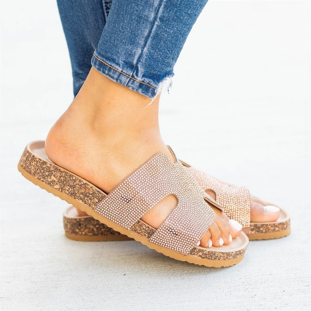 Soho Girls Newest Arrivals Glam Cutout Comfy Cork Slides 6 Soho Girls Newest Arrivals Glam Cutout Comfy Cork Slides