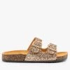 Anna Shoes Newest Arrivals Glitter Double Buckle Cork Sandals