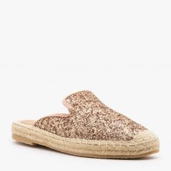 Bella Marie Glitter Espadrille Mules