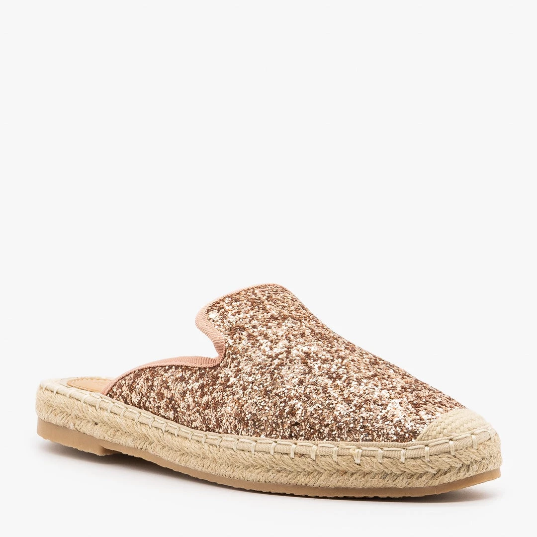 Bella Marie Glitter Espadrille Mules 2 Bella Marie Glitter Espadrille Mules