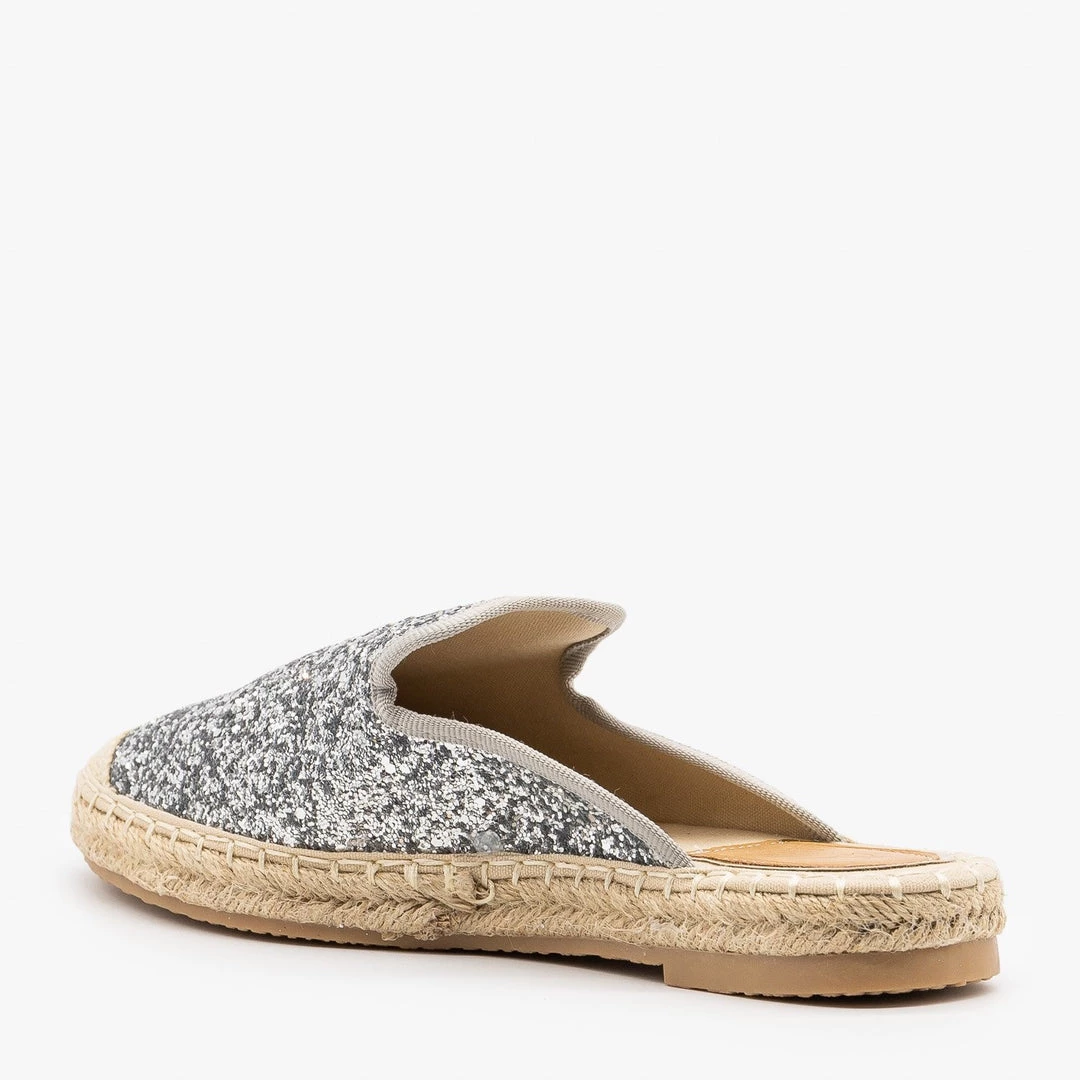 Bella Marie Glitter Espadrille Mules 6 Bella Marie Glitter Espadrille Mules