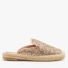 Bella Marie Glitter Espadrille Mules