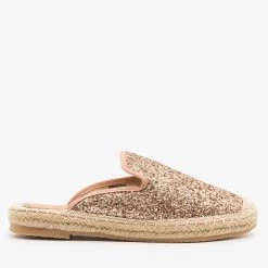 Bella Marie Glitter Espadrille Mules