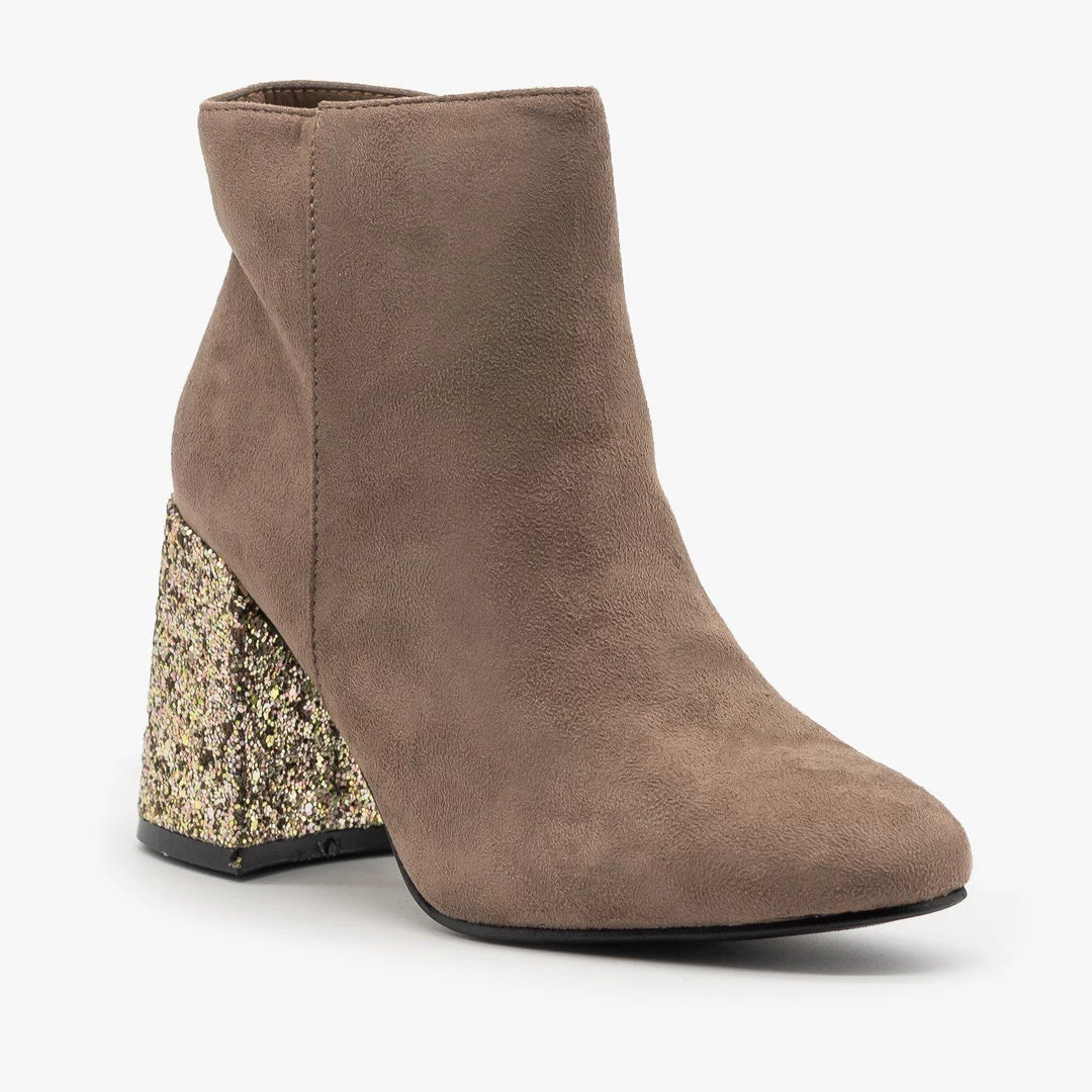 Nature Breeze Glitter Heel Booties Newest Arrivals 4 Nature Breeze Glitter Heel Booties Newest Arrivals